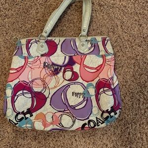 Poppy Coach purse and matching change purse
